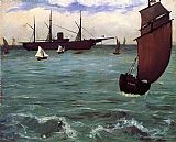 Famous Fishing Paintings - Fishing Boat Coming in Before the Wind
